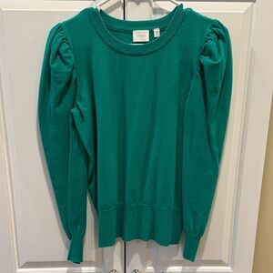 Cyrus Women's Green Crew Neck Sweater